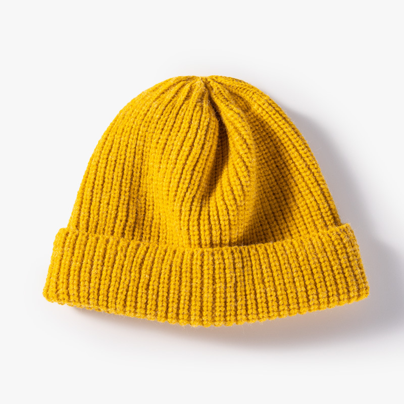 Sombrero de punto otoño e invierno cálido sombrero de lana de color sólido para hombres y mujeres mismo estilo pareja padre-hijo sombrero protección para los oídos cara adelgazante estilo coreano