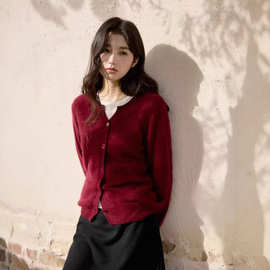 早秋尝鲜！拉毛羊绒羊毛26支W缝一体毛衣圆领云柔针织衫