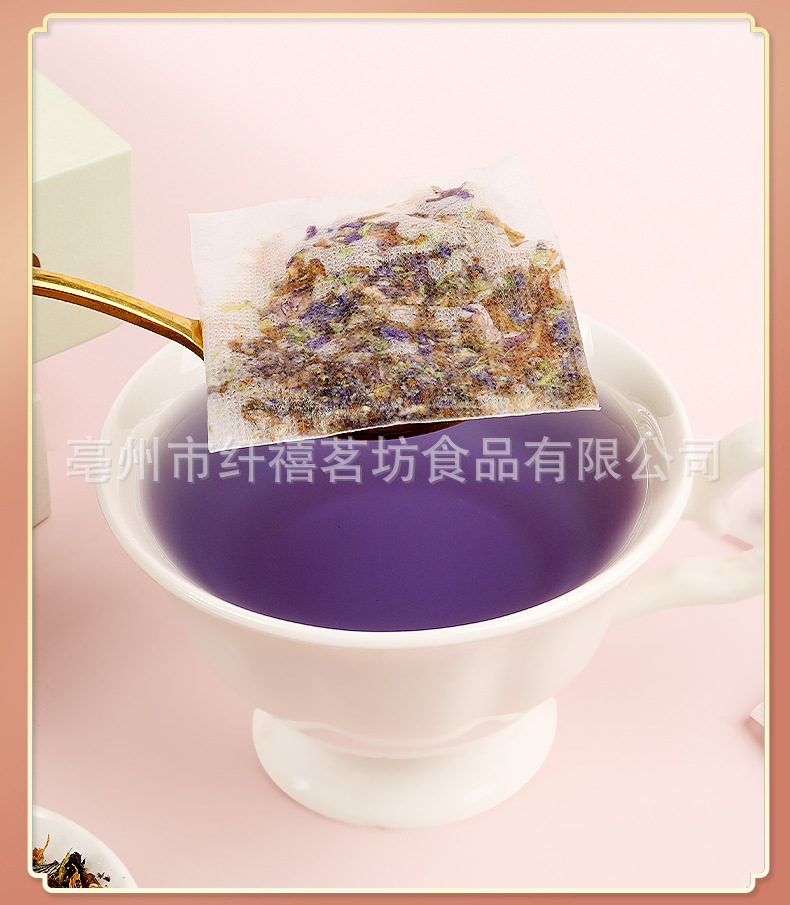 Butterfly Pea Flower Tea Bags Lan Hu Die 2g x 30 Bags Dried Clitoria Ternatea Herbal Infusion for Daily Brewing specifications
