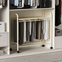 裤子收纳架落地家用卧室出租屋晾裤架可移动家居衣柜裤子收纳跨境