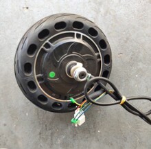 滑板車36V350W8寸蜂窩胎實心胎無刷輪鼓電機帶鼓剎配件