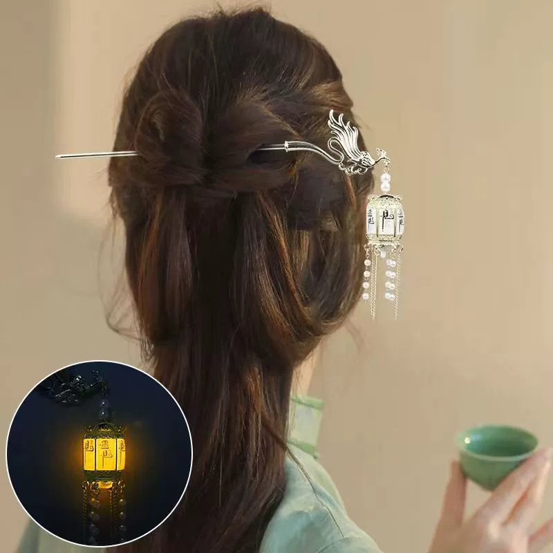 Феникс, китайская заколка с кисточками, лампа, металлог flashlight, универсальный аксессуар для волос