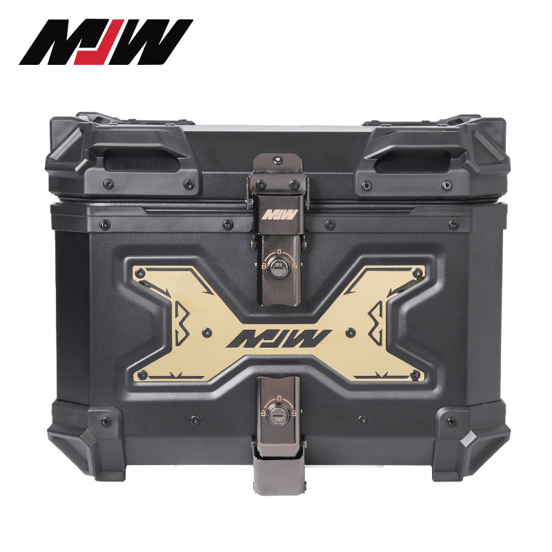 45L oro colgante motocicleta en relieve liberación rápida caja trasera de aleación de aluminio maletero de scooter caja trasera de coche eléctrico
