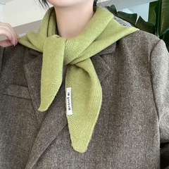 羊毛针织三角巾披肩女秋冬款保暖头巾多功能保暖百搭小围巾女