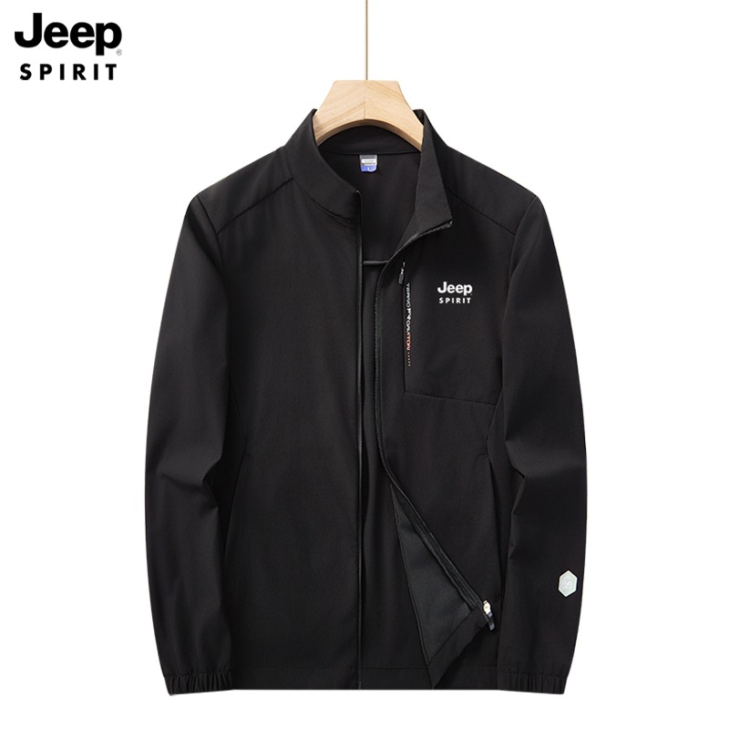 JEEP SPIRIT outdoor summer skin clothing men's and women's sunscreen clothing breathable thin coat sunscreen fishing clothing men