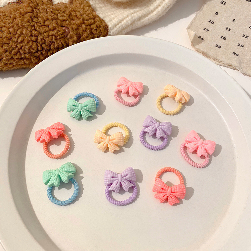 可爱婴儿拇指发圈不伤发卡通头绳女童扎头发绳发饰宝宝头饰橡皮筋|undefined