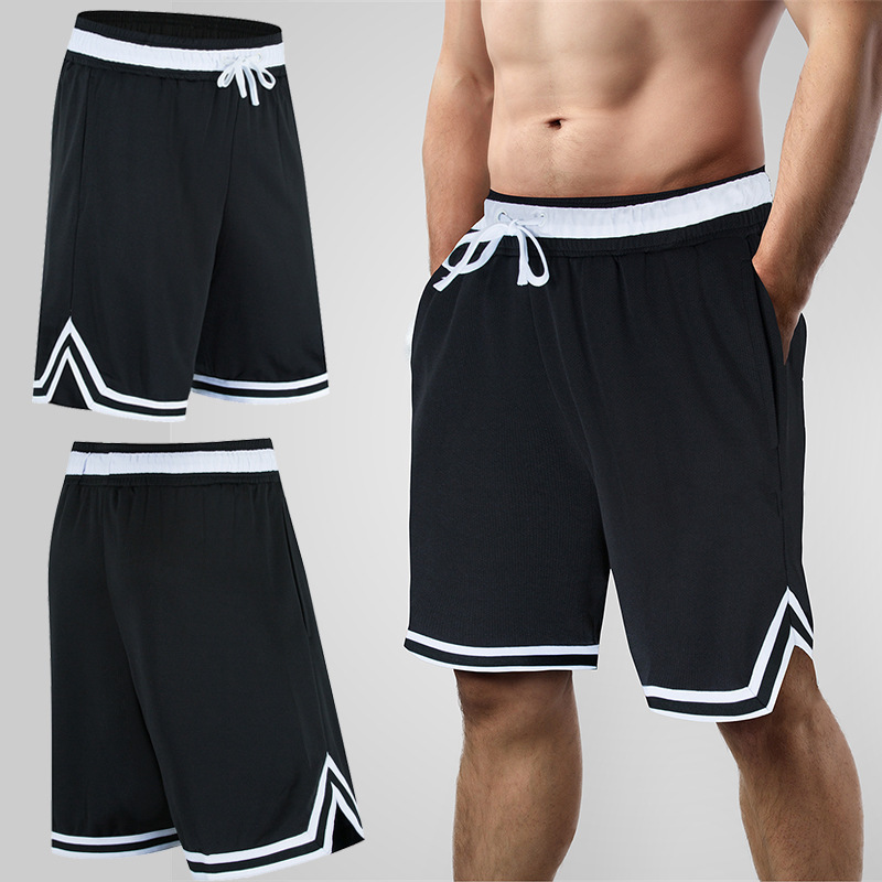 New Blank Version Cross-Border American-Style Quarter-Length Basketball Shorts Men's Loose Sports Shorts Running Training Large Shorts