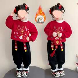 26【现印提前报货】男女童拜年服时尚洋气过年服直播爆款一件代发