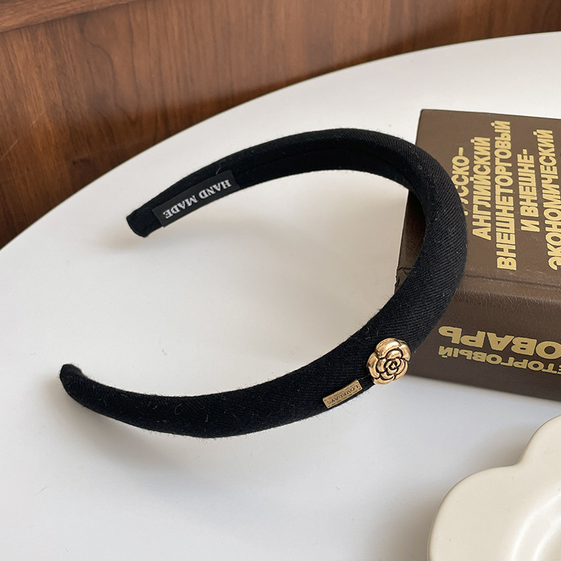 Meilad High Crane Top Hairband 2025 nuevo estilo de alta sensación Hairband tela esponja de otoño y invierno prensado tocado coreano