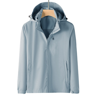 Outdoor Simple Jacket for Men and Women 2022 Cross-Border Assault Clothing Sports and Leisure Couple Style Hooded Windbreaker Jacket Trendy