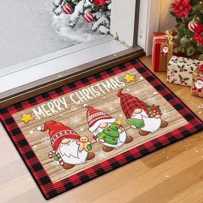Gnome Doormat for Entryway, Water Avtomobil döşəmə paspasları - 821desd-6-4060cmcrystal-velvet-with-dot-plastic-backing