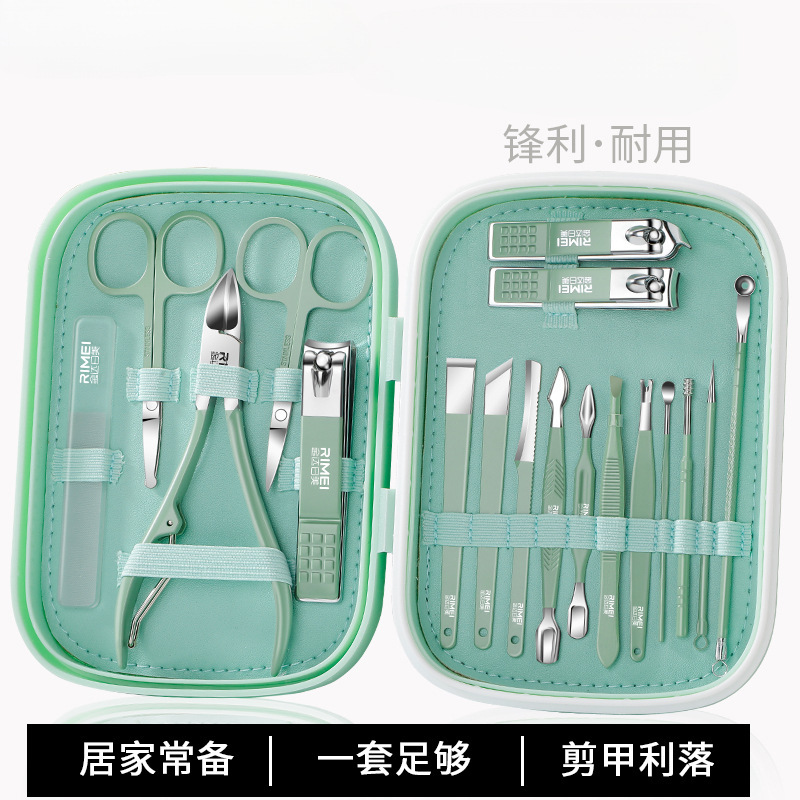 Kit de cuchillo de uñas para hombres y mujeres de pedicura de uñas muertas para el hogar de uñas 18 piezas al por mayor Jinda Rimei