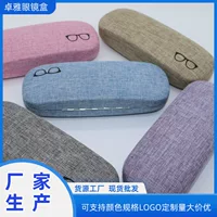 Готовый чехол для очков из льна от производителя, чехол для оптических очков, чехол для очков с печатью названия магазина, модный чехол для очков с логотипом