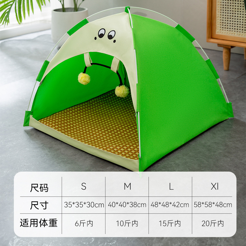 Primavera y verano refrescantes tiendas de gato transpirables semicerradas cuatro estaciones felinas generales perros y perros pequeños y medianos perros y perros