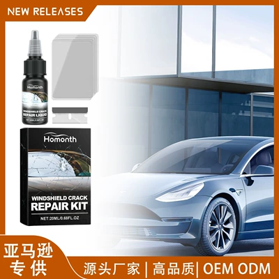 Homonth Glass Crack Repair Kit Clear Vision Car Windshield Nano Repair Fluid Kit