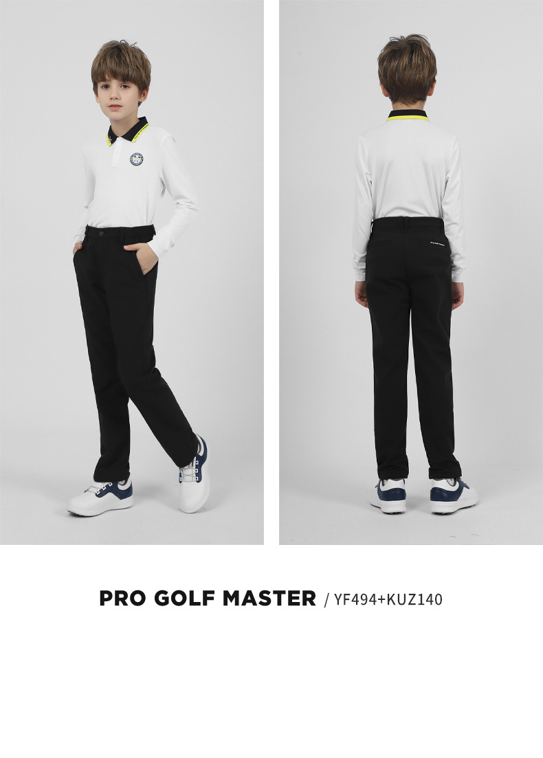 Quần dài thể thao golf bé trai lót nhung dày dặn mùa thu đông — KUZ140-màu xanh hải quân (lót nhung), KUZ140-Trắng (lót nhung), KUZ140-Đen (lót nhung) chi tiết 7