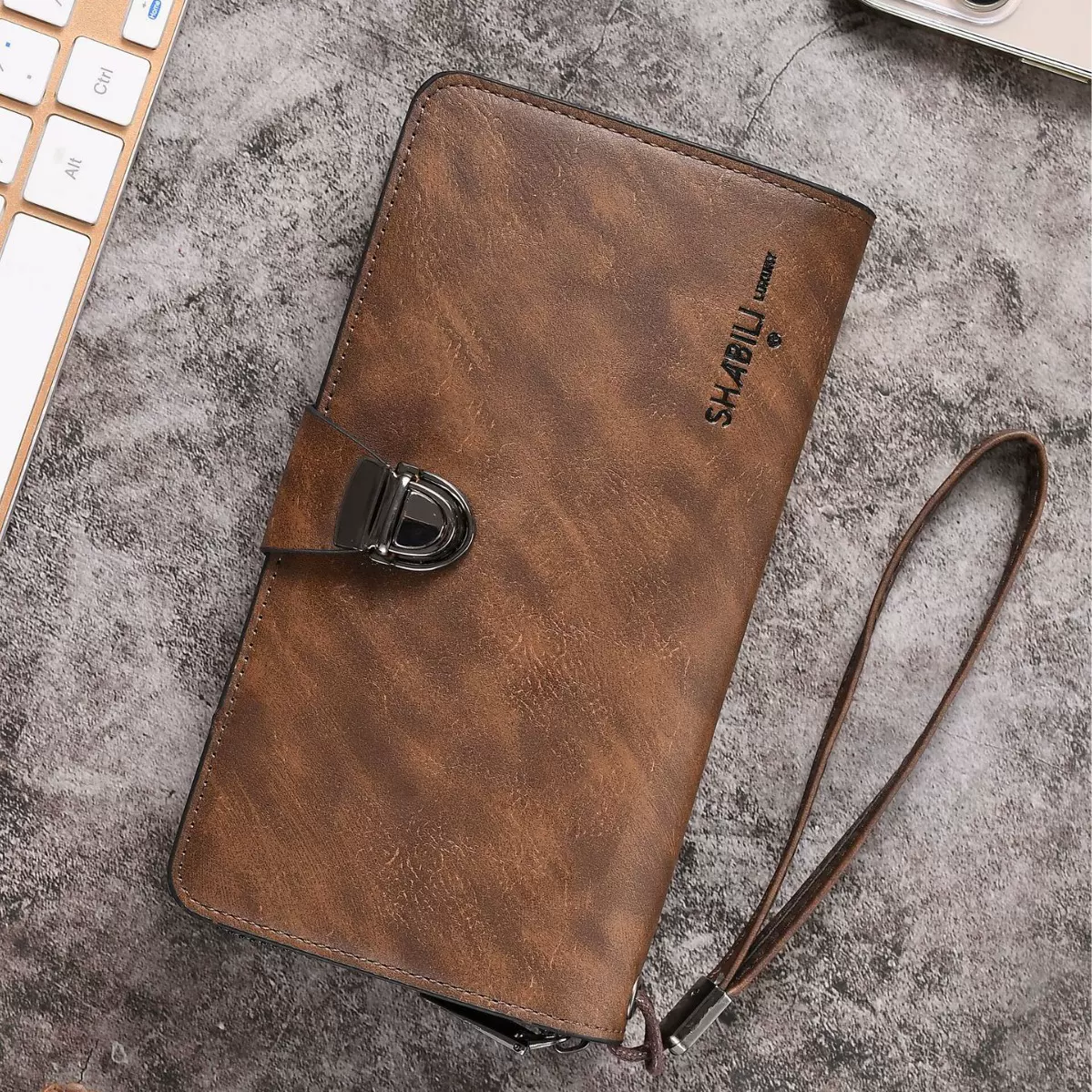 跨境男士钱包新款多卡位休闲钱包男大容量手拿包零钱包wallet man