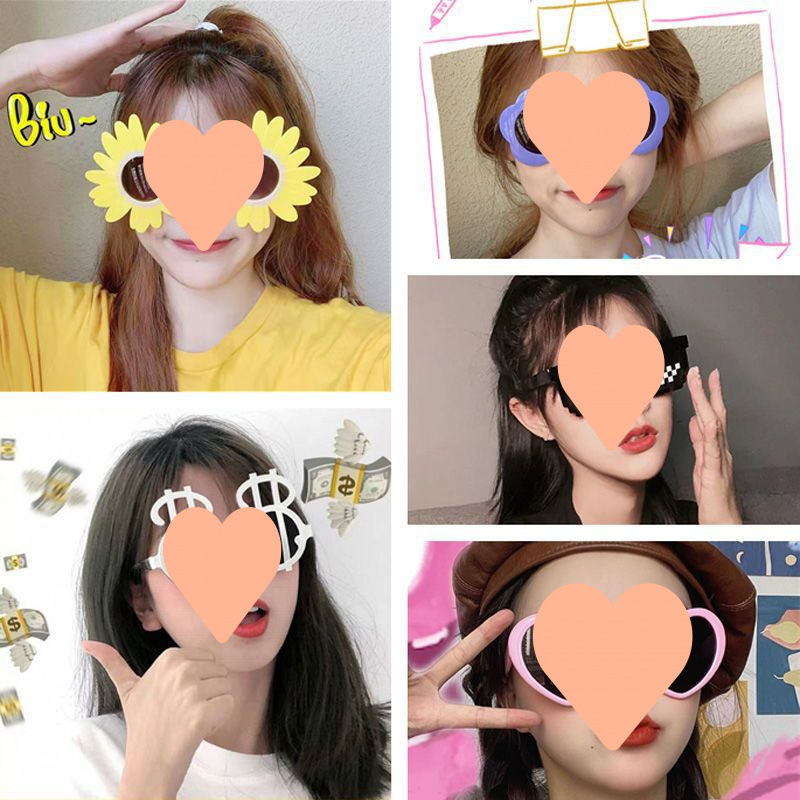 Divertido gafas de sol bodas damas de honor fotos accesorios de boda fiesta de cumpleaños gafas de escultura de arena gafas en línea gafas extrañas