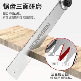 适配德国家用手锯木工锯开榫卯木锯子刀细工双刃两用手工板锯工具-阿里巴巴