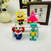 创意卡通海绵宝宝钥匙扣公仔包包钥匙链挂件地推活动小礼品批发