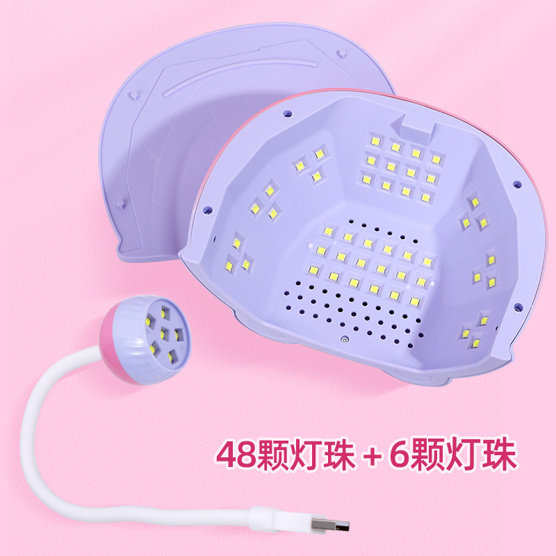 Nuevos productos transfronterizos doble lámpara giratoria de escritorio 2 en 1 curado máquina de tratamiento de uñas de luz de pegamento de pegamento secador de uñas