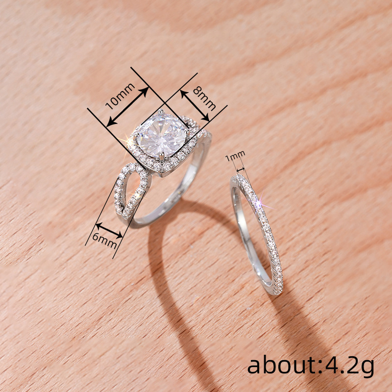 Unisex women's diamond-studded fashion elegant geometric ring fashion temperament wedding jewelry_voghion.com