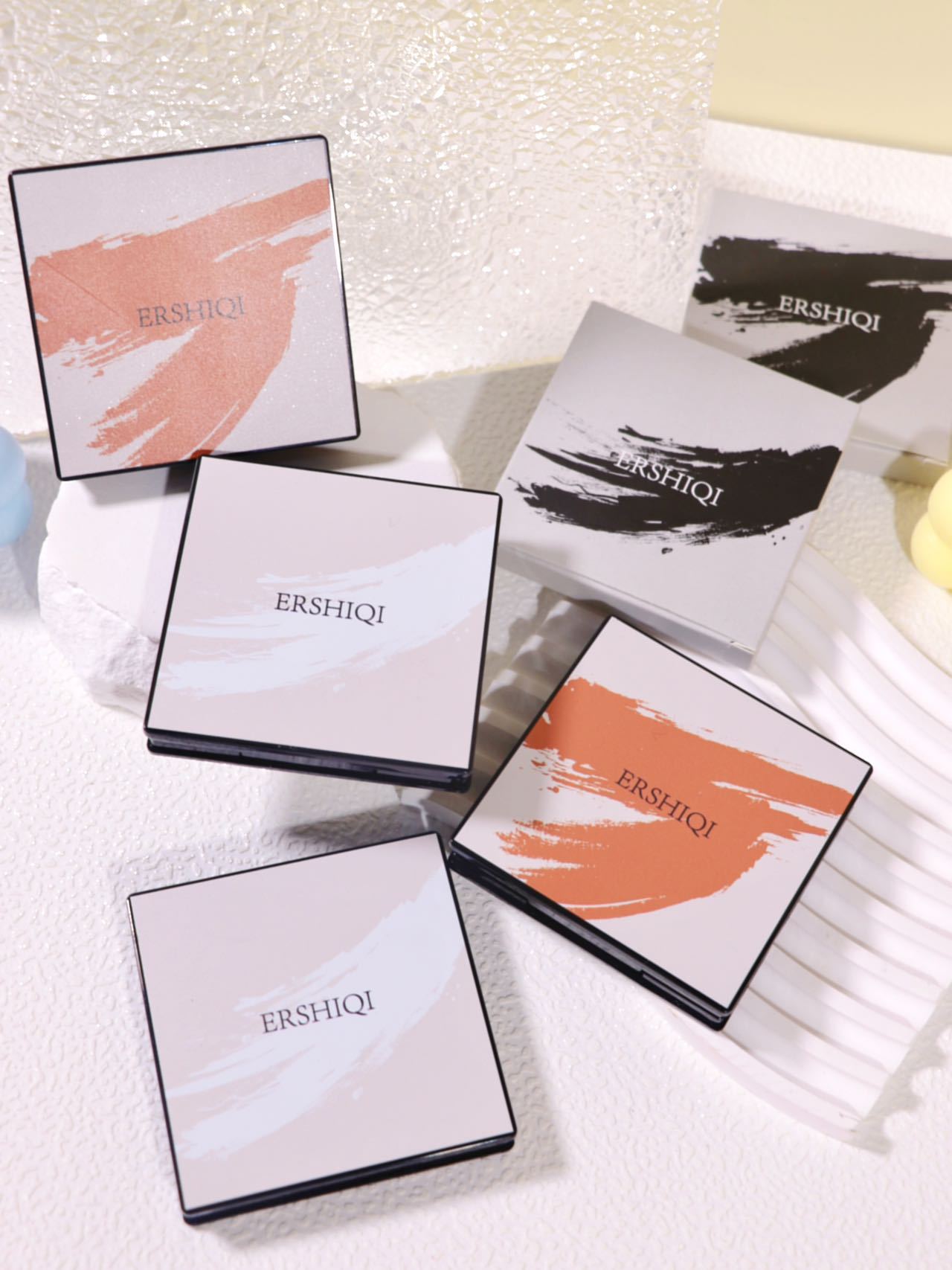 Série exclusive ErshiQI Dry Landscape, fard à paupières intégré à flash fin haute luminosité, réparation spéciale du visage Ins_voghion.com