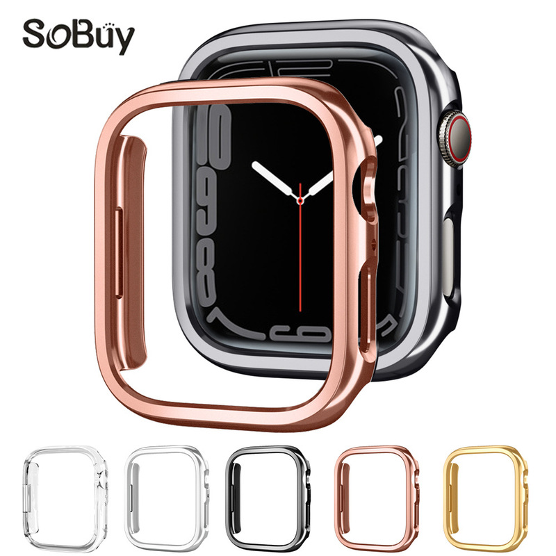 For Apple Watch 10 9 8 Case Apple Watch Electroplated Hollow Case iWatch Protective Case Border
