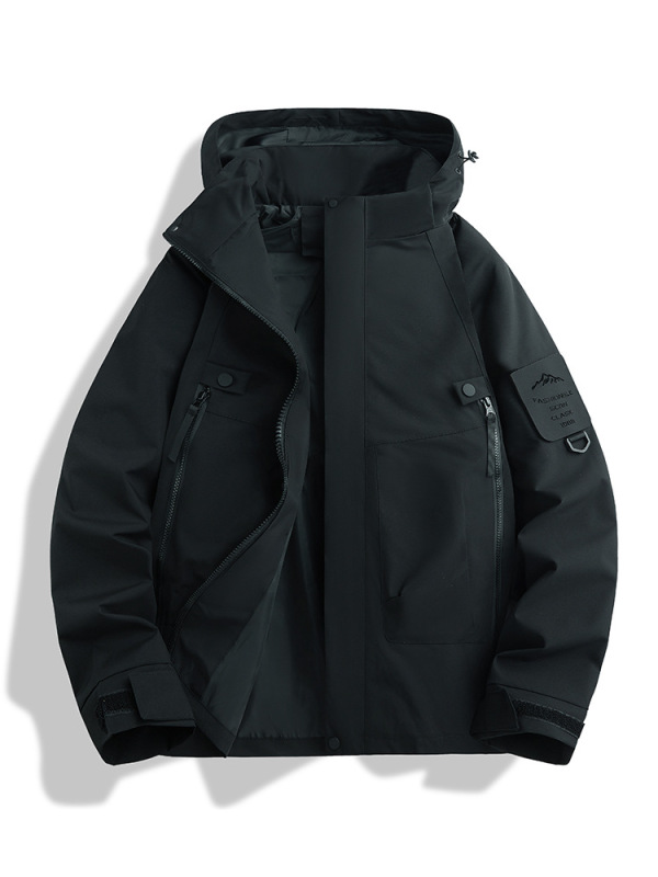 户外冲锋衣男女款外套春秋休闲宽松连帽夹克情侣登山服露营骑行服|undefined