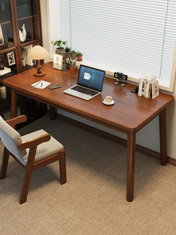 All Solid Wood Desk Student Home Study Table Adult Small Apartment Bedroom Second-Hand Office Computer Desk Workbench