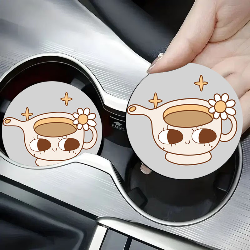 Cross-border round small cute cartoon soft coaster for girls, thickened laptop mat, desk mat, non-slip mat Cross-border round small cute cartoon soft coaster for girls, thickened laptop mat, desk mat, non-slip mat