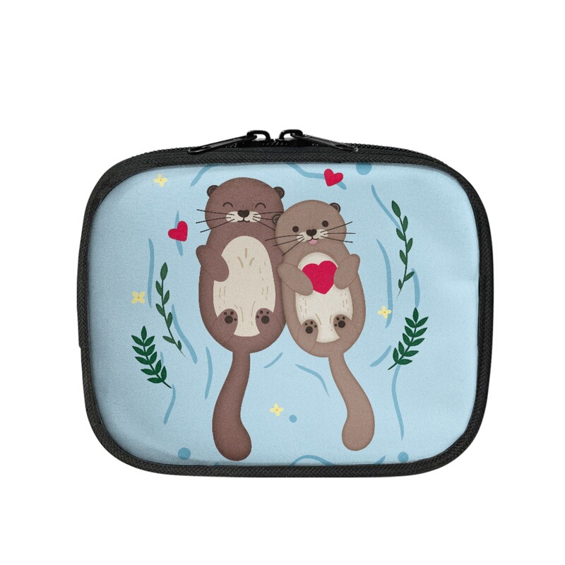 International Station's New Cartoon Otter Pattern Travel Portable Medicine Cosmetics Bag Polyester Medical Bag Can Be Shipped