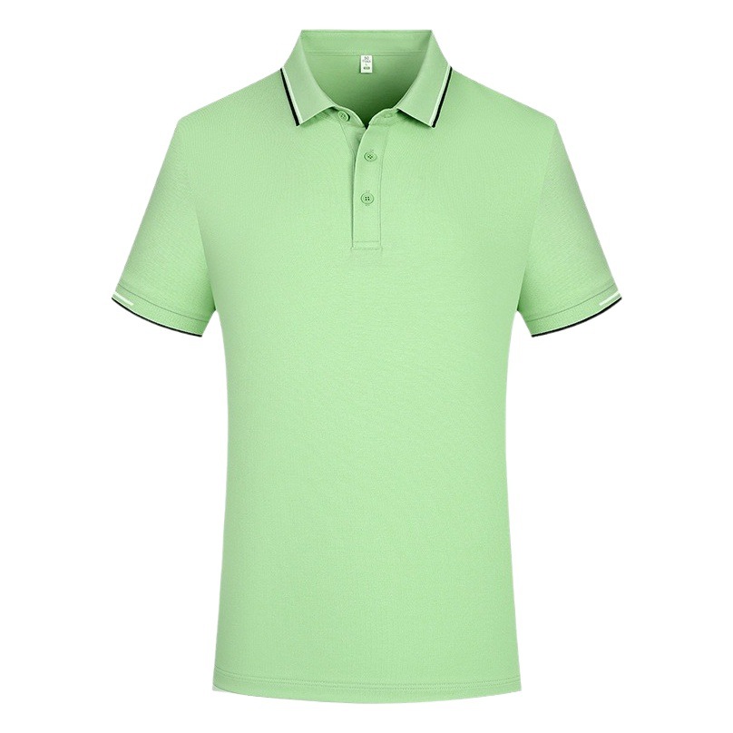 Xinjiang algodón de grapa larga 5A antibacteriano sudor-absorbente transpirable elástico no deformación de manga corta ropa de trabajo Polo camisa personalizada de los hombres al por mayor