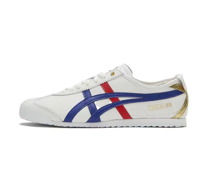 Onitsuka shoes-white, blue, red and gold (leather)