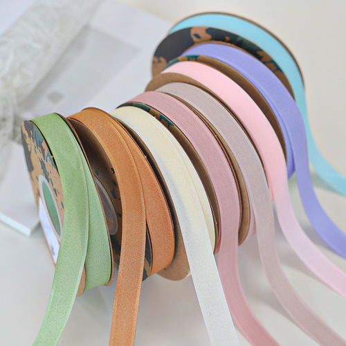 Chinese Valentine's Day hemp yarn ribbon edge ribbed satin ribbon solid color flower packaging ribbon package bouquet gift gift box tie