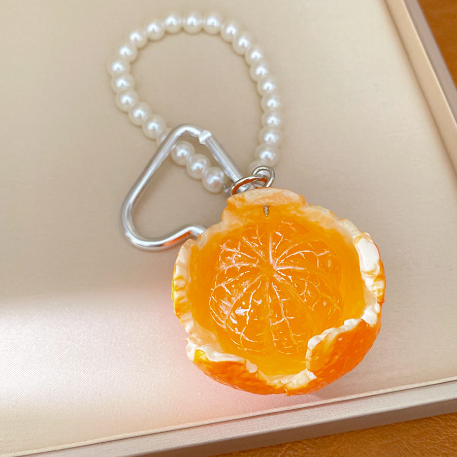 Naranja perla cuentas personalidad temperamento nicho moda cadenas de teléfonos móviles accesorios frescos accesorios al por mayor image 6