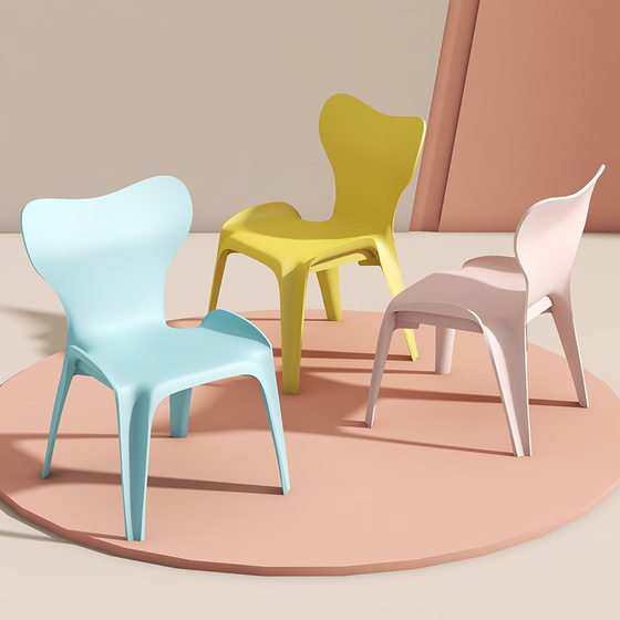 Plastic Small Stool Children's Round Bench Household Creative Chair Robust Reinforced Low Stool Cute Baby Cute Fun Chair