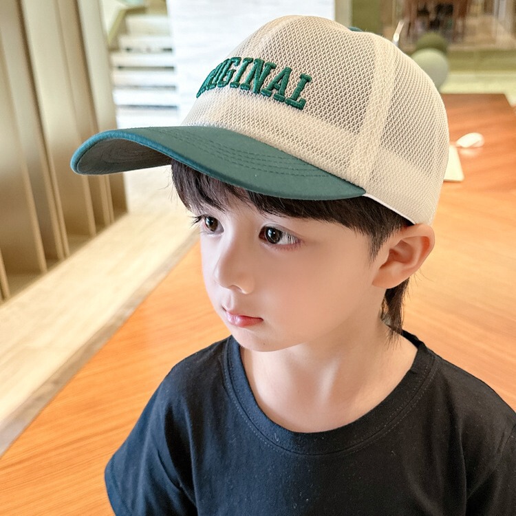 子供の帽子の夏のアヒルの舌の帽子の薄いネットの目の男の子の女の子の日よけの帽子の日焼け止めの野球帽の赤ちゃんの日よけの帽子|undefined