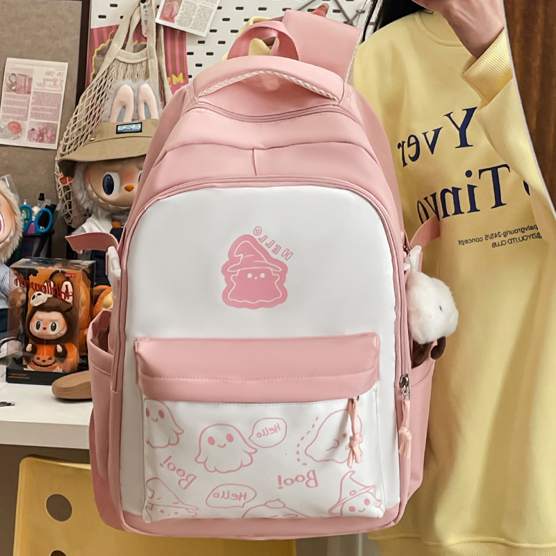 La moda transfronteriza está llena de nuevas bolsas de hombro de estudiantes de secundaria y secundaria de gran capacidad y alto valor facial 2025.