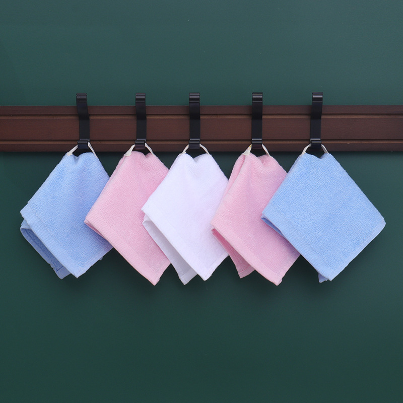 Kindergarten children's small square plain cotton towel thickened hanging household hand wipe mouth wash face cross-border wholesale