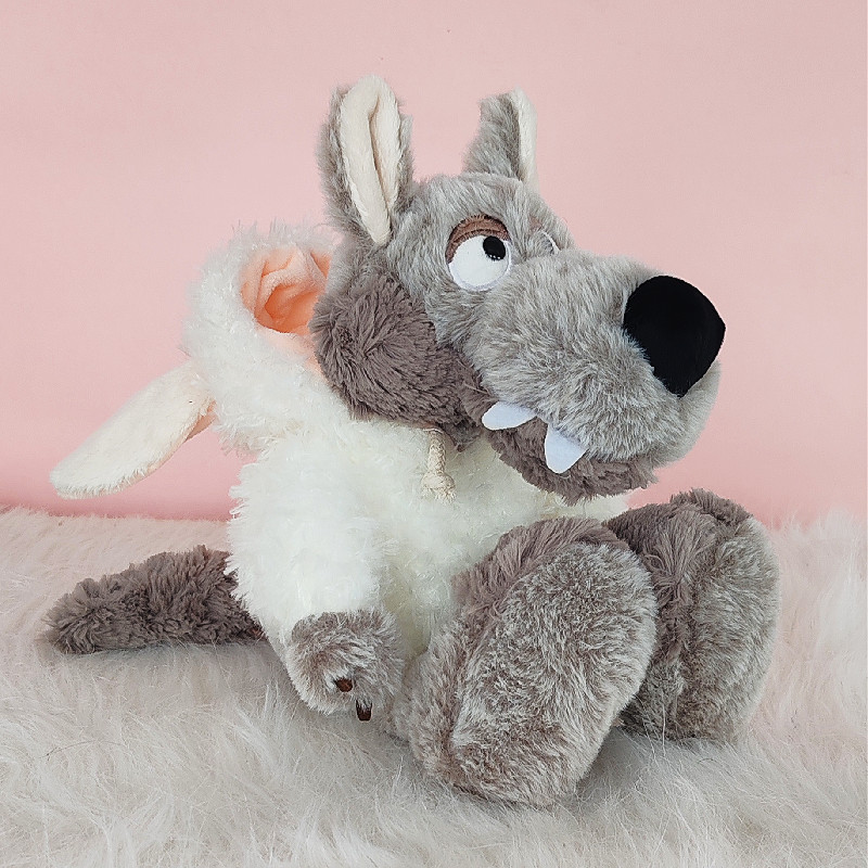 Comercio exterior lobo oveja muñeca camuflaje lobo juguete de peluche oveja dormida muñeca de trapo infantil con piel de oveja regalo de muñeca de lobo