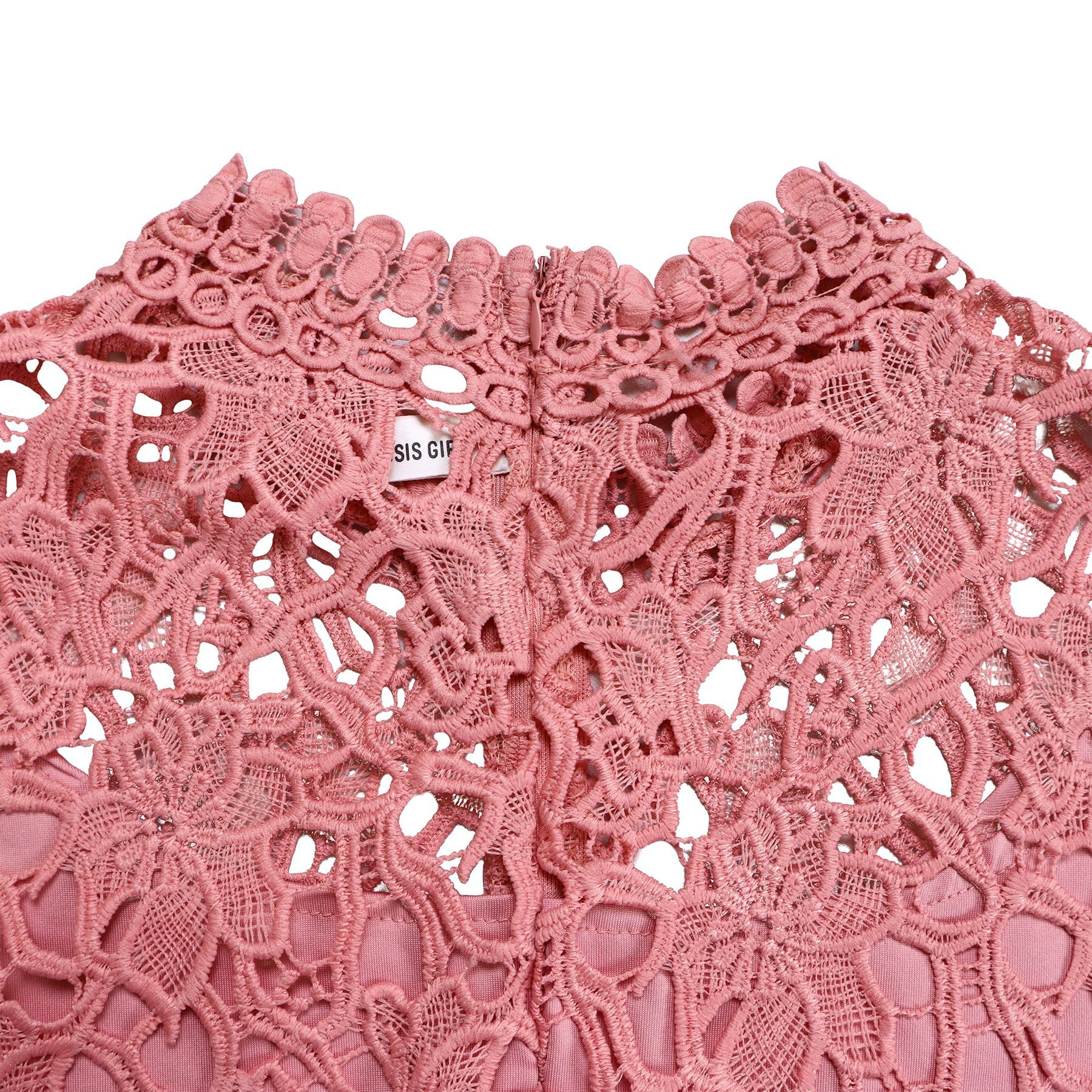 546g Weight Short Sleeve Sleeve Length Polyester Fabric Type High Waist Waist Line Jumpsuits Pants Type Daily Occasion Loose Fit Type Solid Color Pattern Summer Season Women's Gender Lace Design Casual Style Women's Daily Casual Solid Color Lace Jumpsuits 37