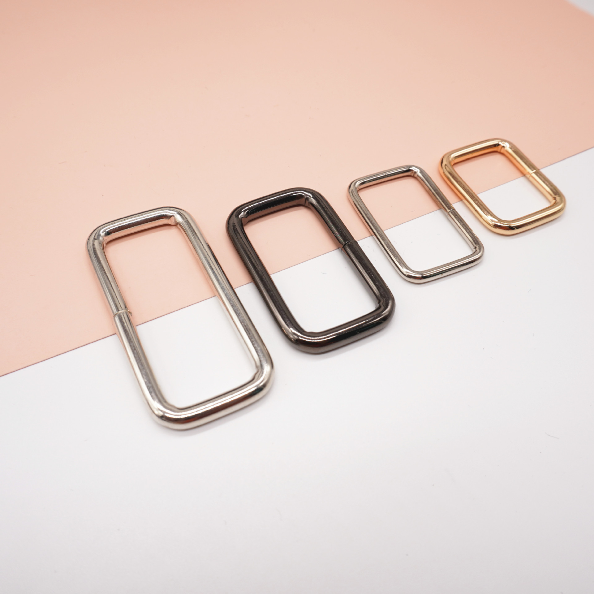 1寸金属方扣 电镀金属口子扣 箱包五金包包diy饰品配件长方形扣