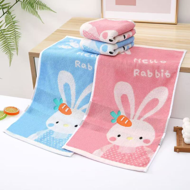Factory wholesale cotton towel soft absorbent small face towel jacquard cartoon face towel Logo embroidered supermarket group purchase