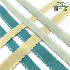 現品の三日月のゴムはナイロンの芽の辺の片面の絨毛の弾力性を持って下着の肩の帯の袖口の袖のゴムの筋を持ちます。