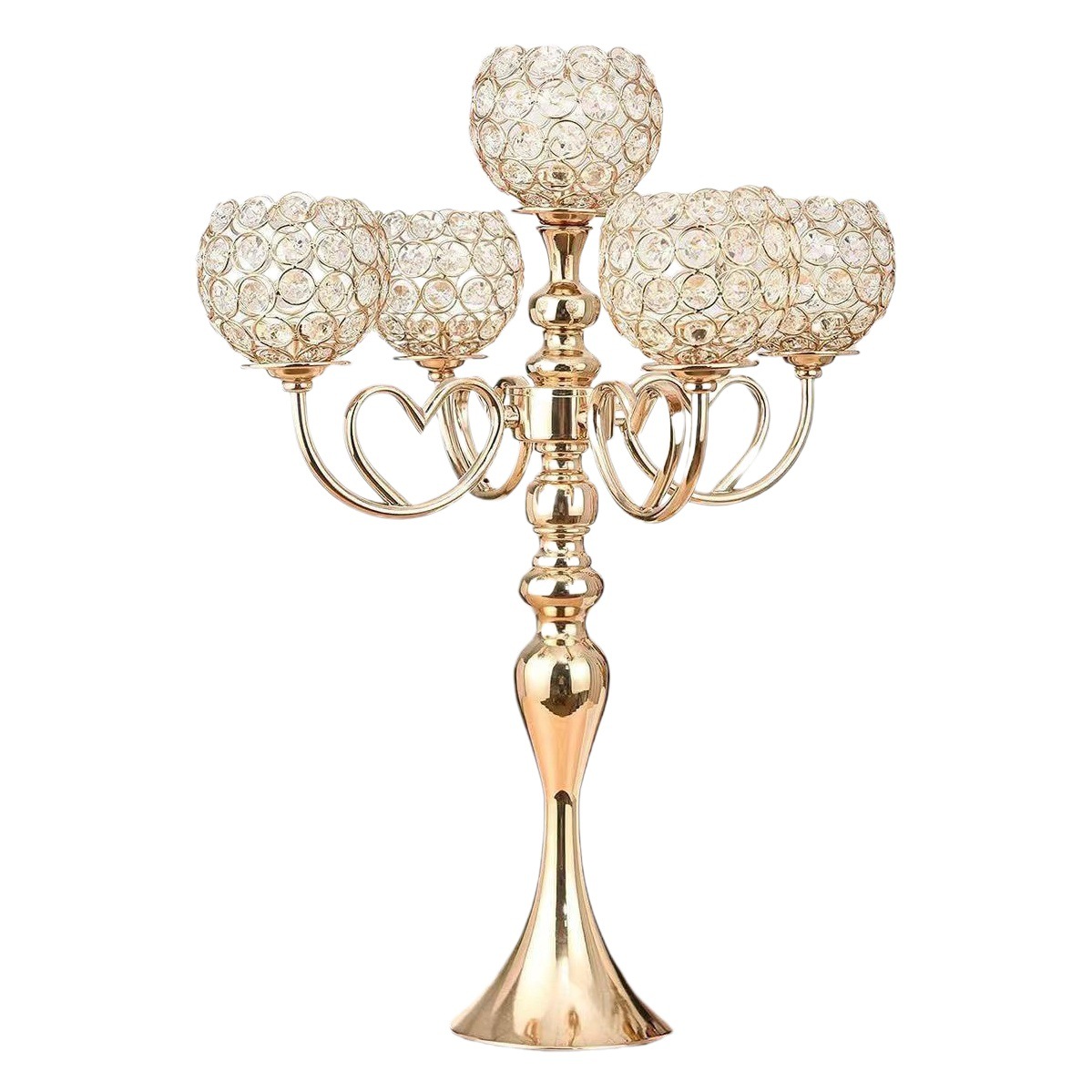 Nueva boda apoyos carretera plomo 5-cabeza candelabro estilo europeo luz candelabro de lujo artesanía romántica parientes y amigos fiesta comida.