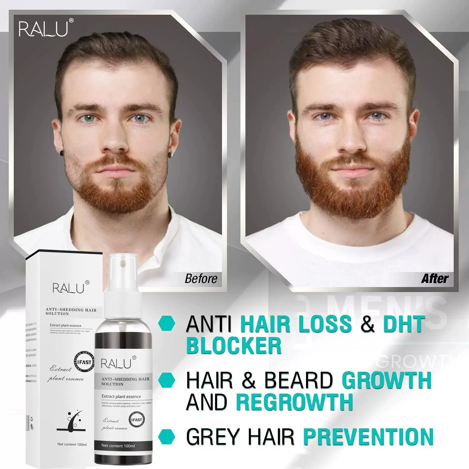 防脱育发液喷雾生发密发液滋养强韧发根营养发芯草本固发精华液