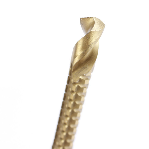 Cross-border 6PC saw drill set sawtooth drill high-speed steel round handle titanium-plated woodworking groove multi-function sawtooth twist drill