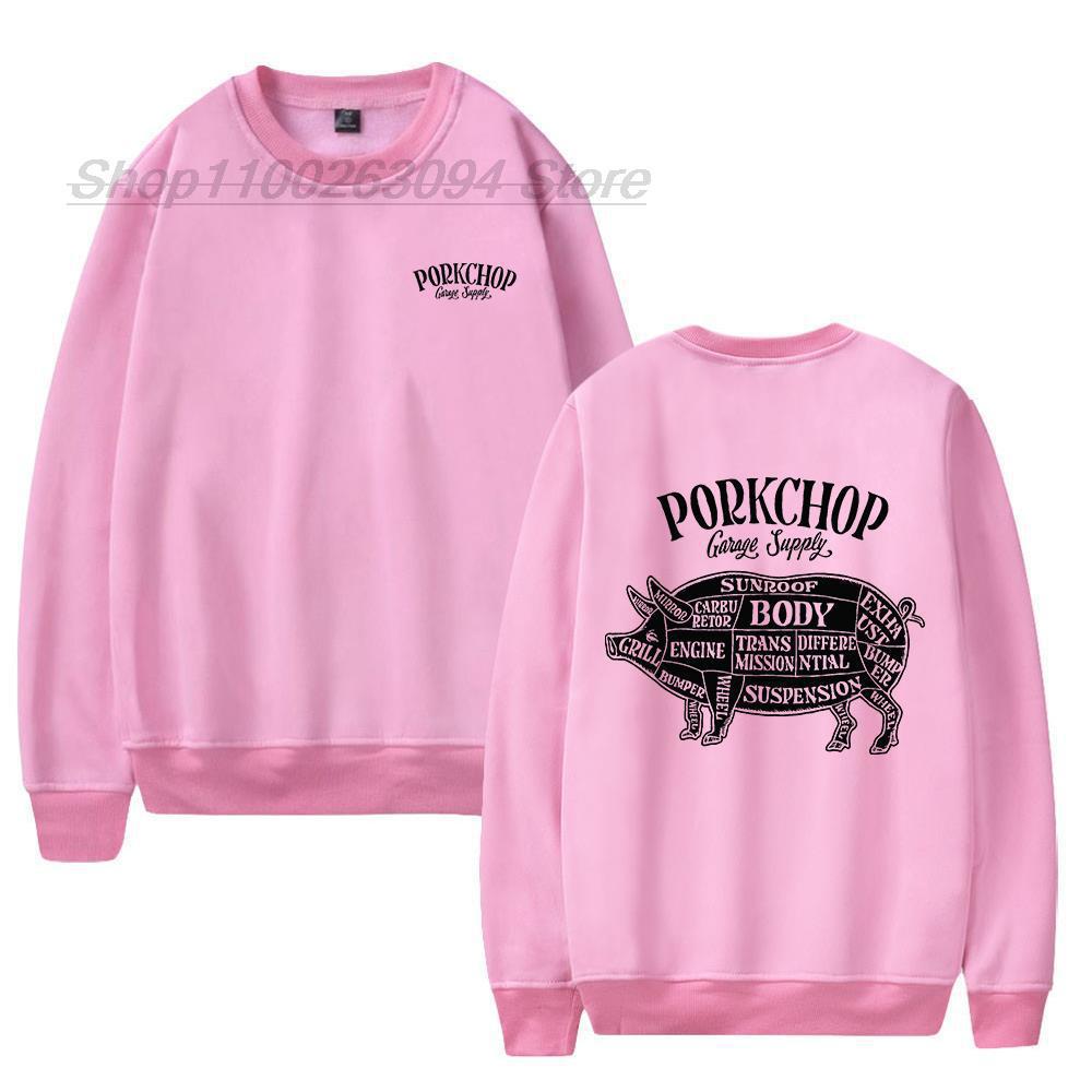 PorkChop Garage Red Sweatshirt Men's Women's Print Pullover