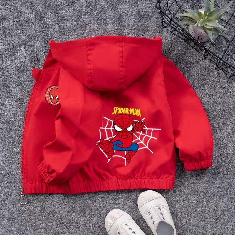 Autumn short windproof jacket for boys with zipper